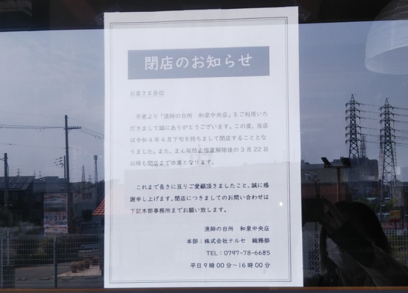 漁師の台所閉店