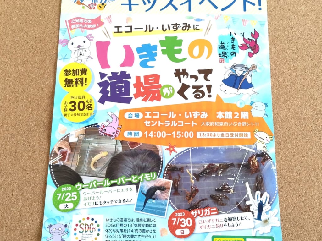 いきもの道場がやってくる！エコール・いずみ