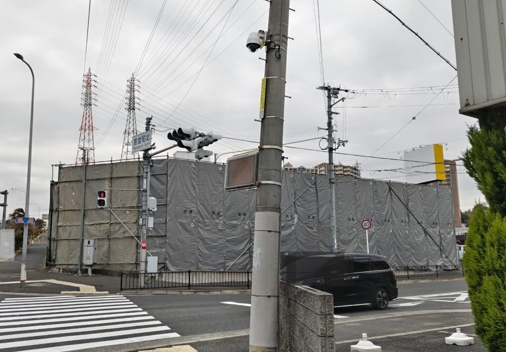 室堂町北交差点　お宝家跡　工事