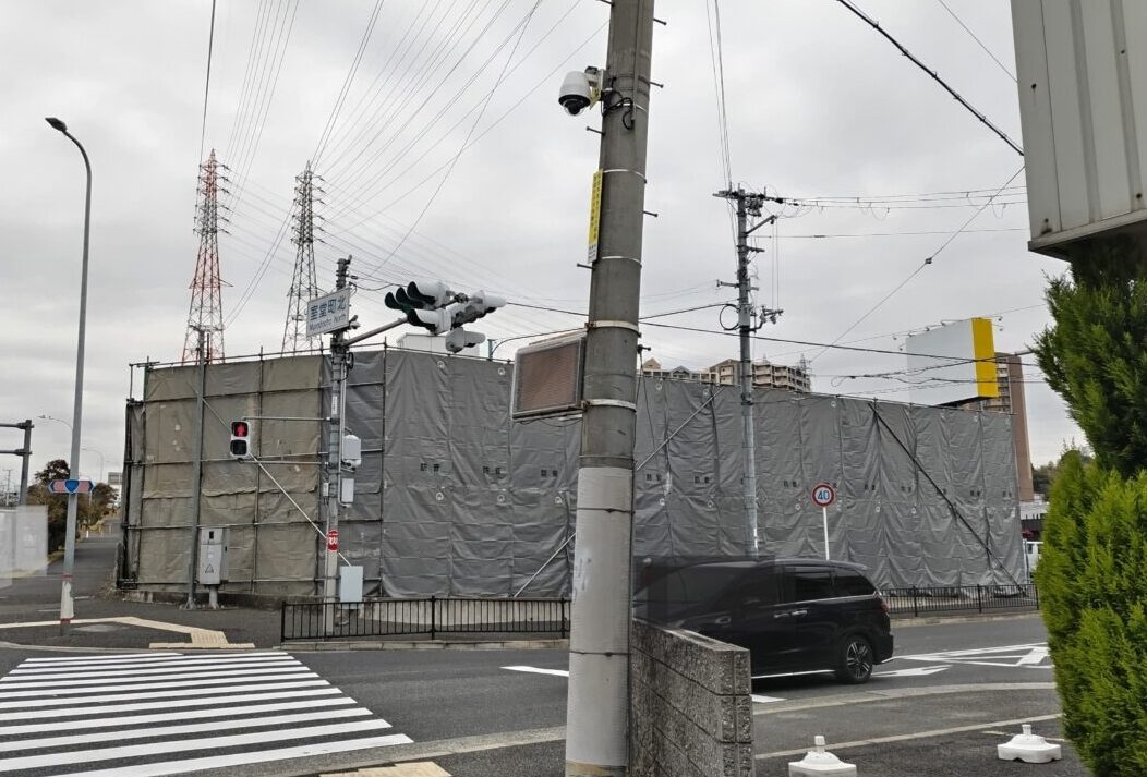 室堂町北交差点　お宝家跡　工事