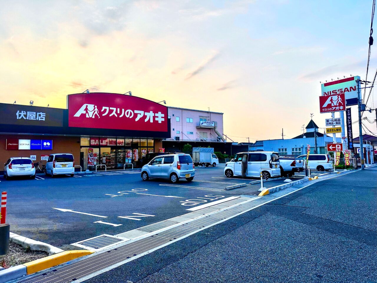伏屋町のドラッグストアアオキ
