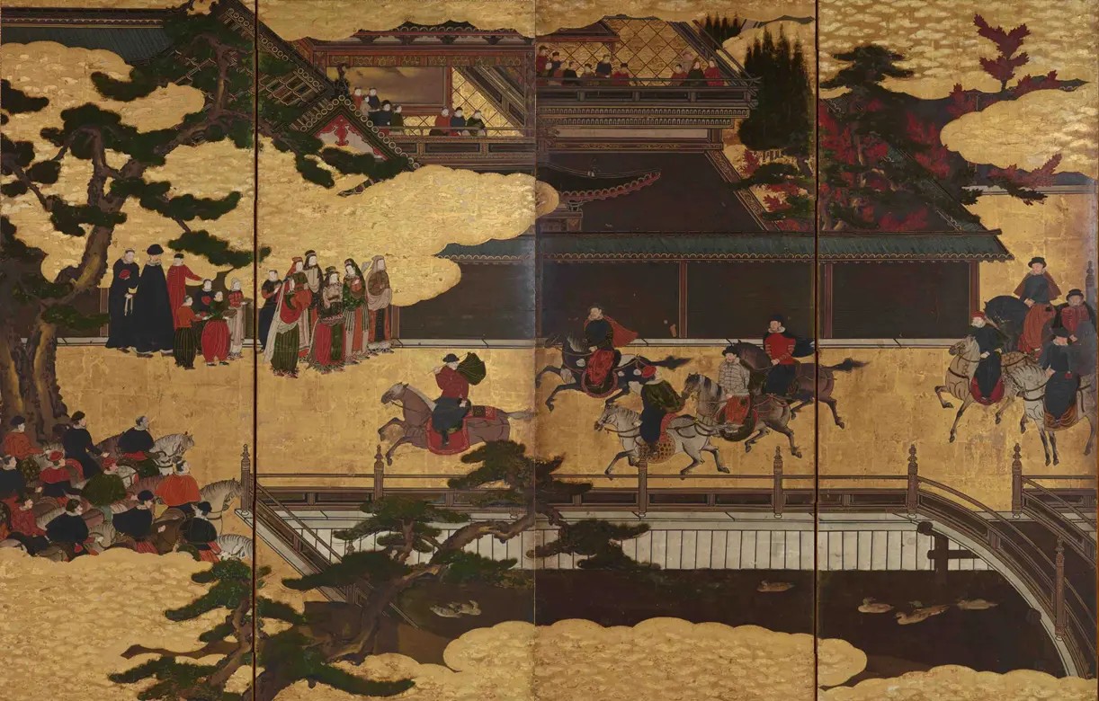 「南蛮屏風(部分)」東京国立博物館蔵(後期展示)