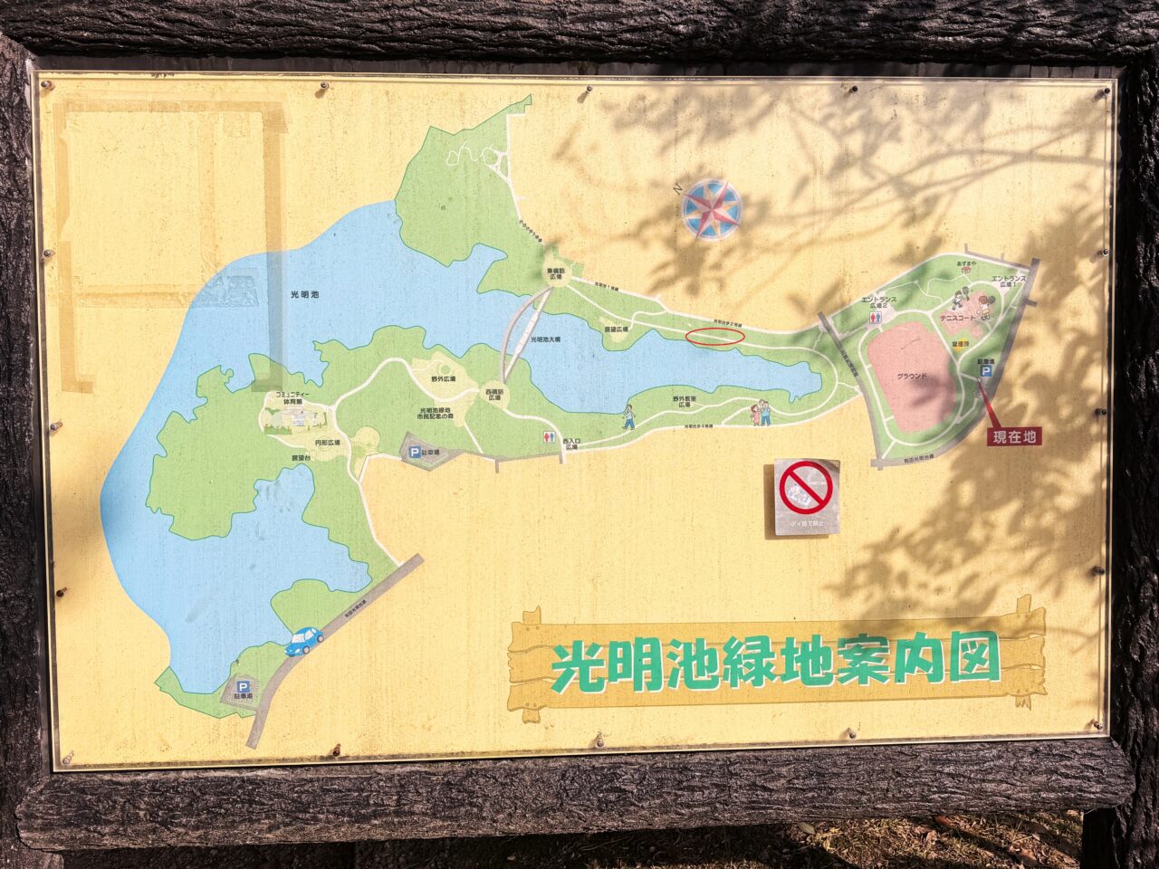 光明池緑地案内図