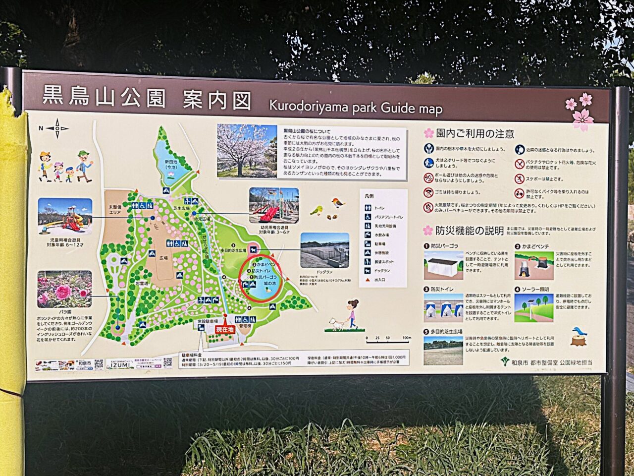 黒鳥山公園出初式案内図