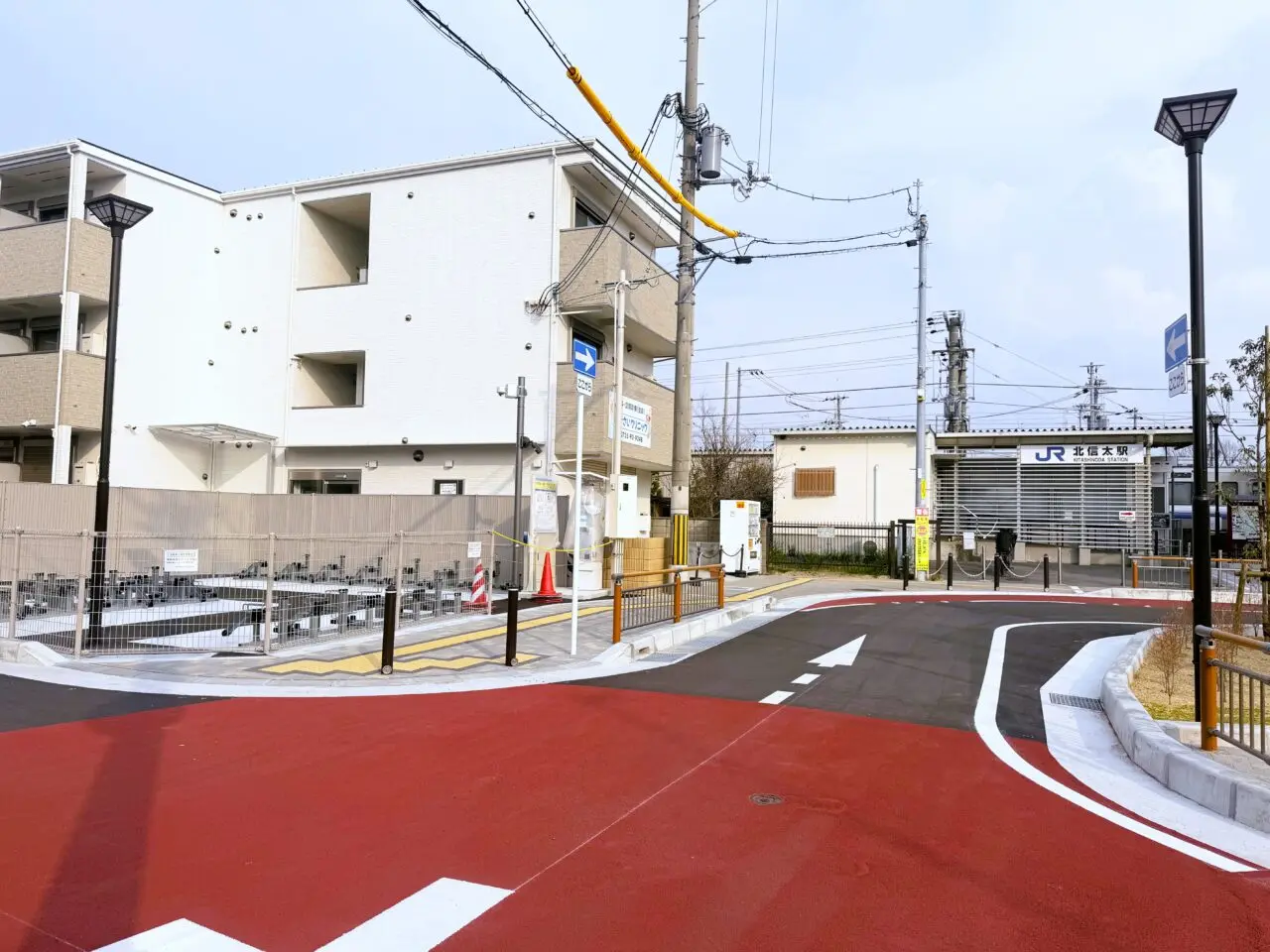 北信太駅前に新設された駐輪場