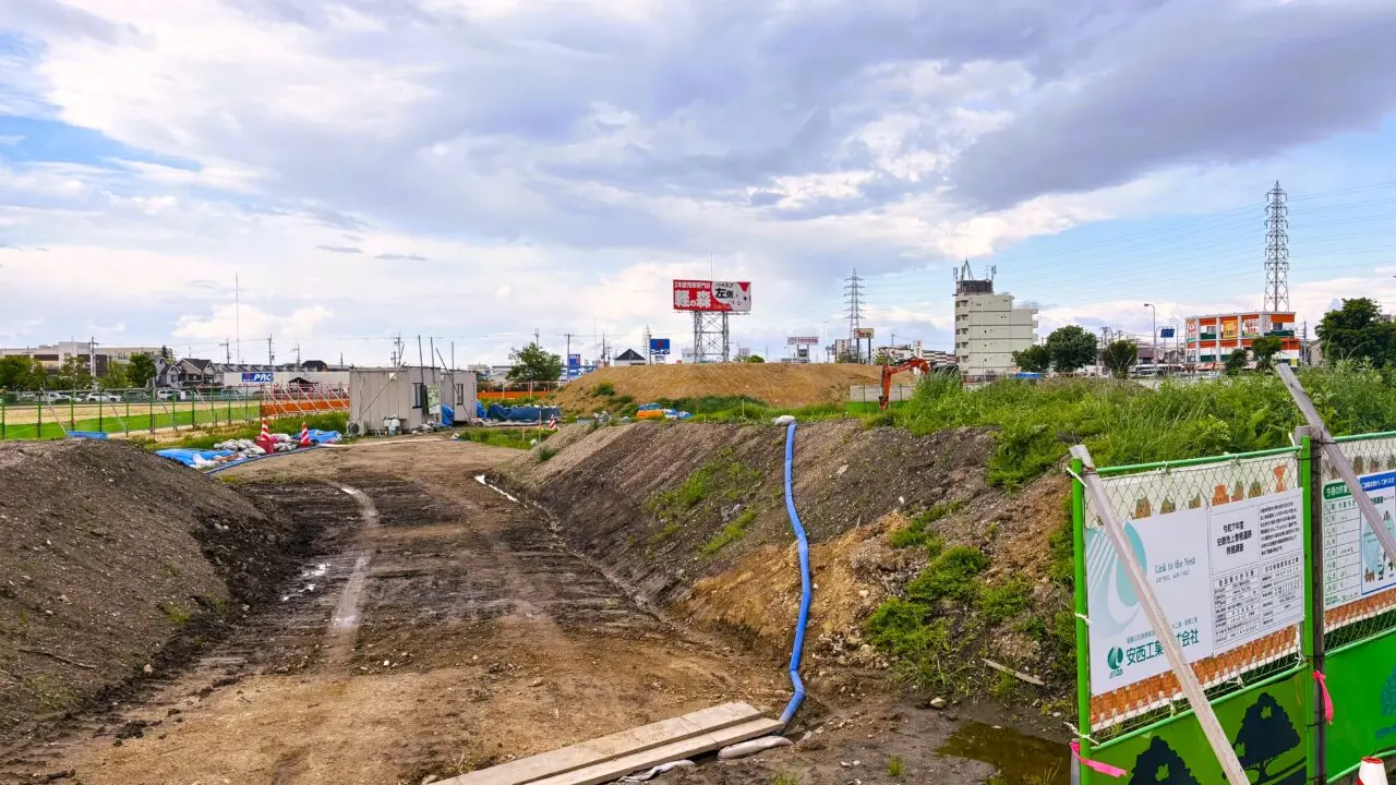 池上曽根史跡公園で進められている整備工事