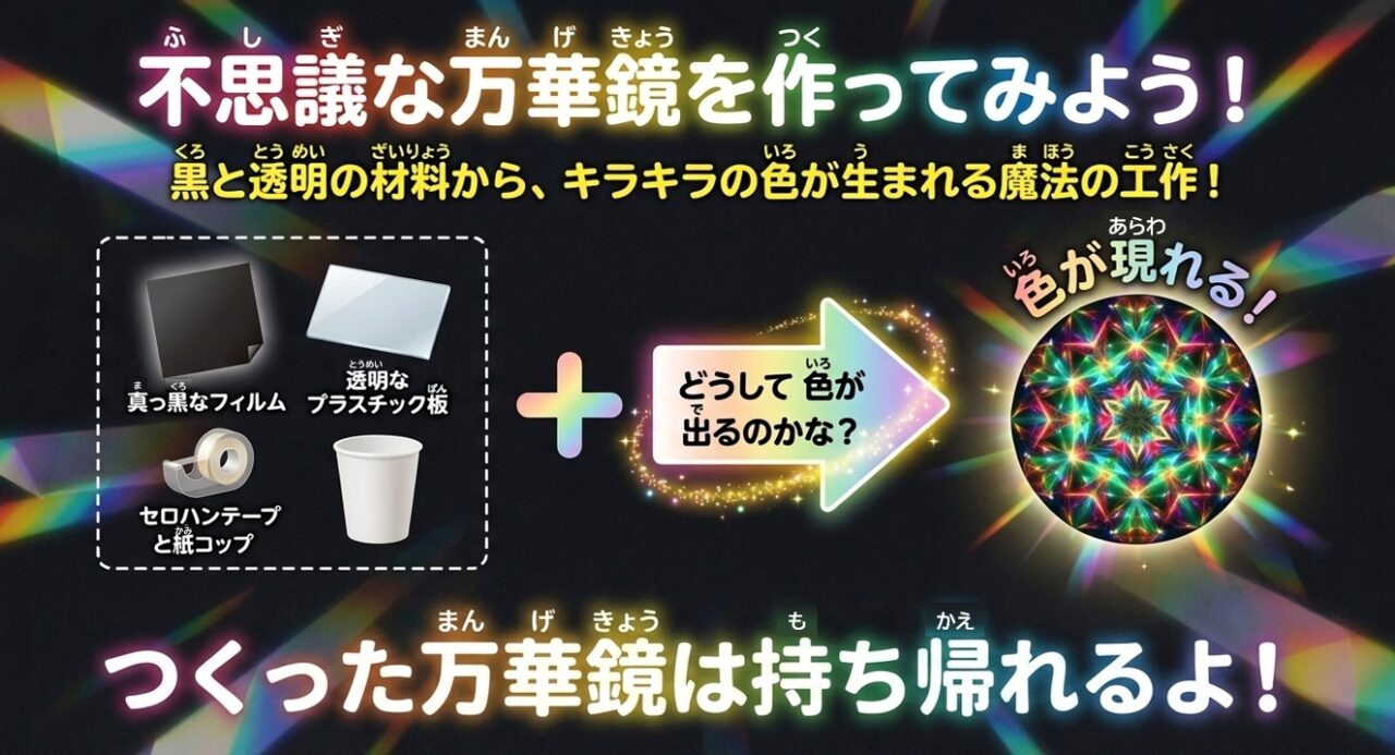万華鏡をつくってみよう