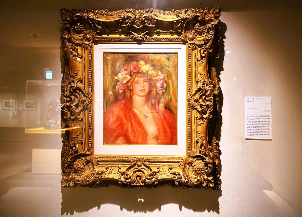 ピエール=オーギュスト・ルノワールの晩年の作品『花飾りの女』