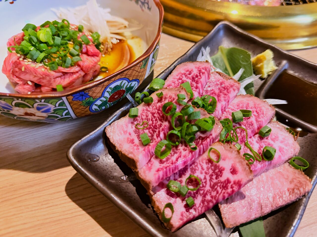 和牛炙りユッケと和牛炙りタタキ