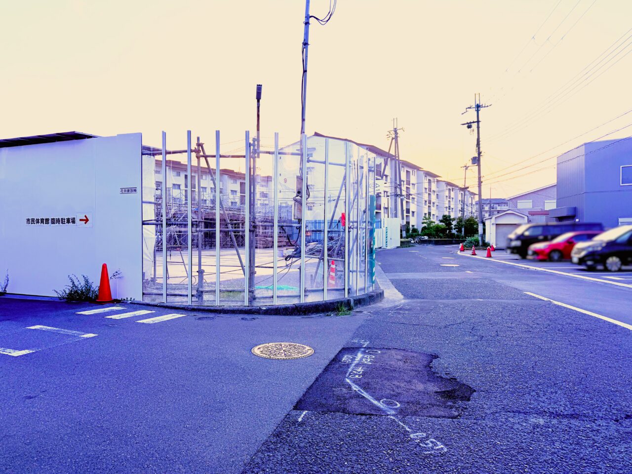 和泉市教育センター跡地が工事中