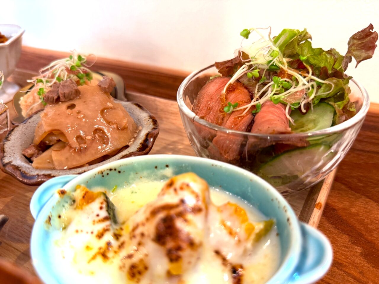 らみぃの豆皿ランチ　ローストビーフ