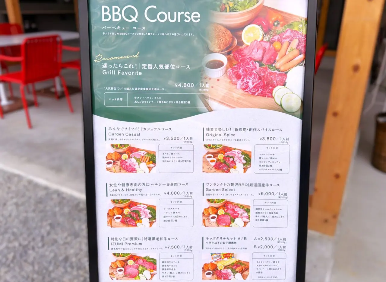 BBQメニュー