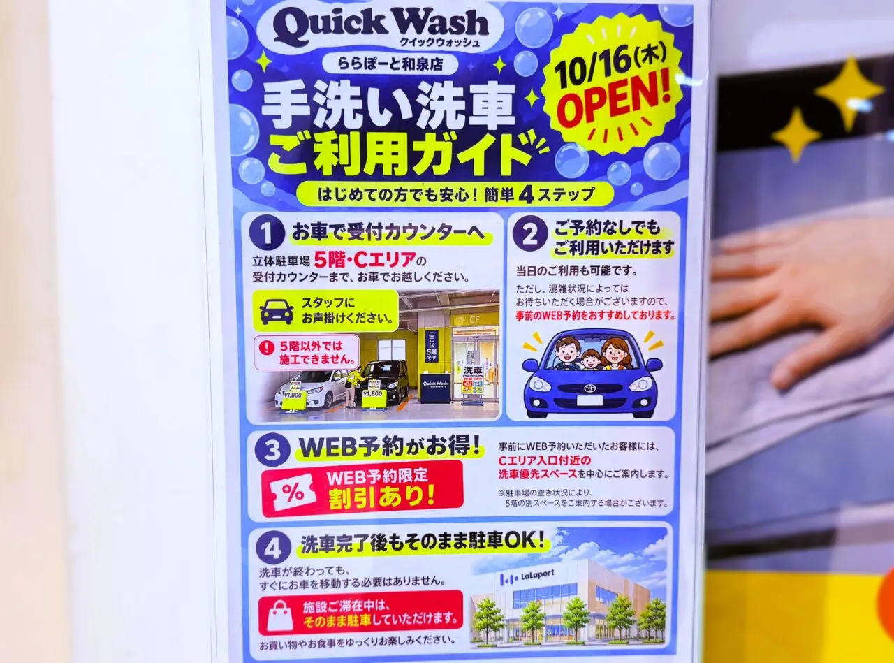 手洗い洗車ご利用ガイド