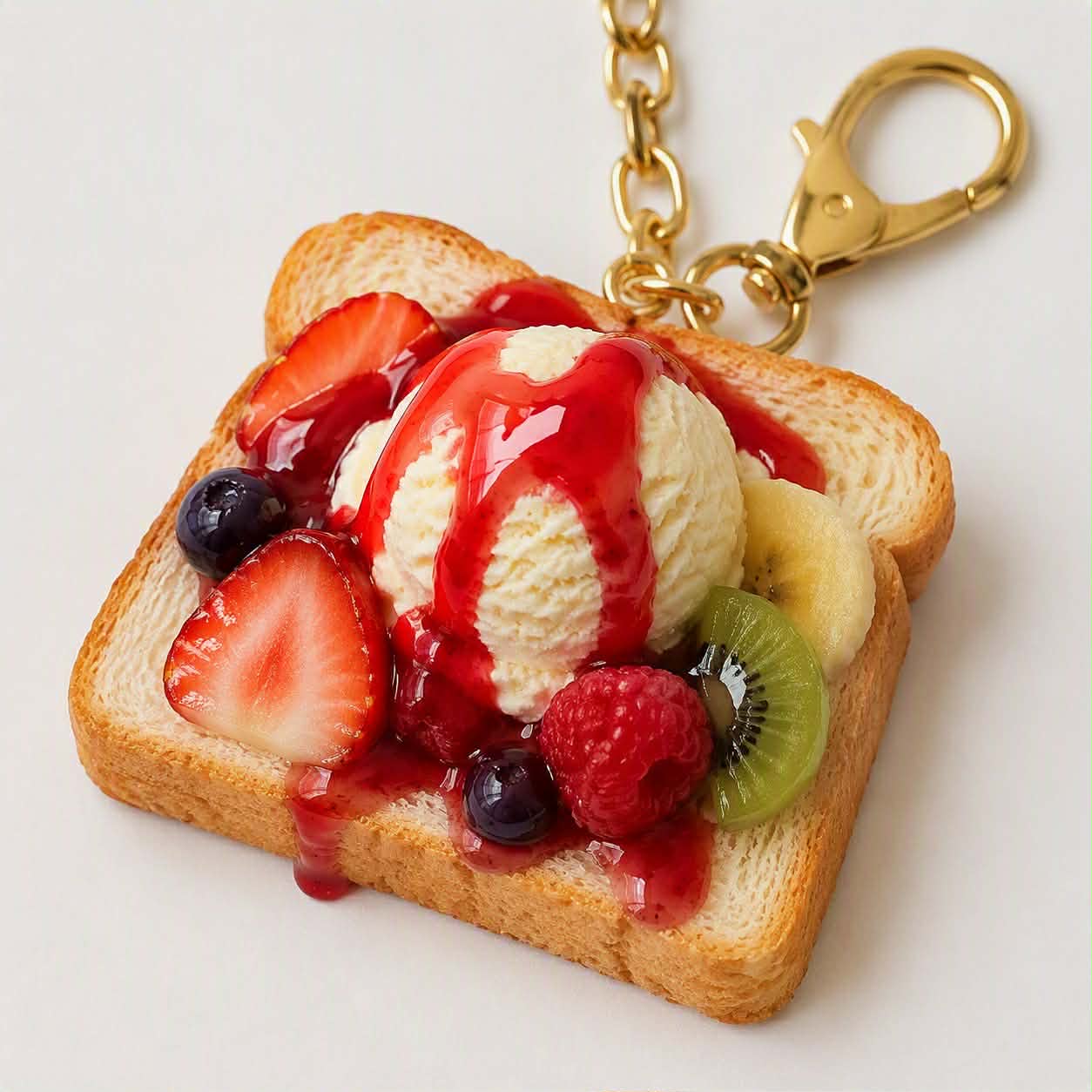 フルーツトーストのかわいい食品サンプルづくり