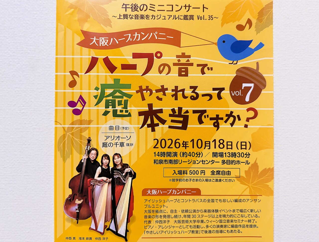 ハープの音で癒されるって本当ですか?