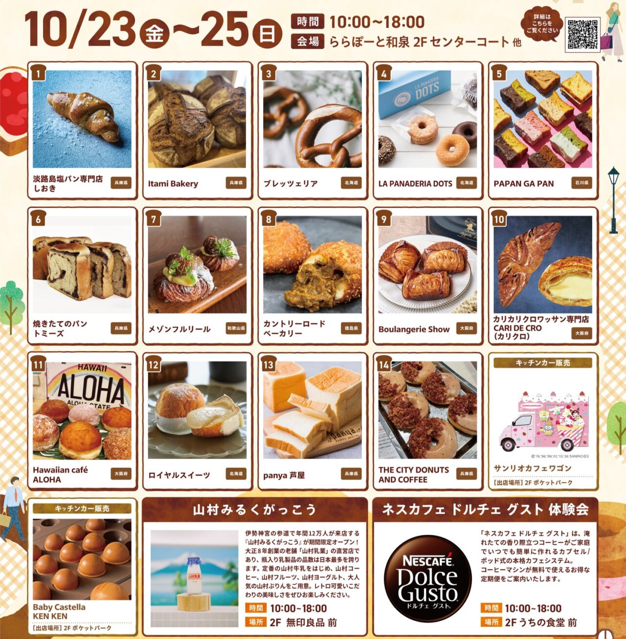 パンとドーナツの世界出店店舗一覧